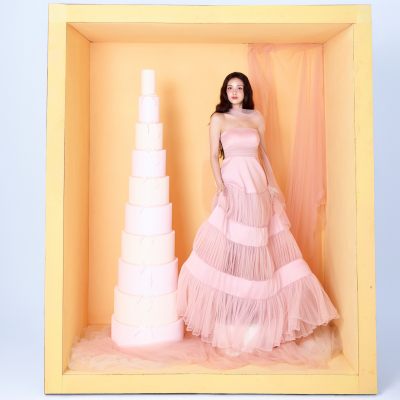 MILLE-CRÊPE GOWN