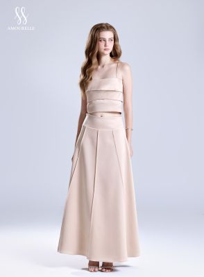ALEXANDRA SET – Crop Top & Flared Silk Skirt